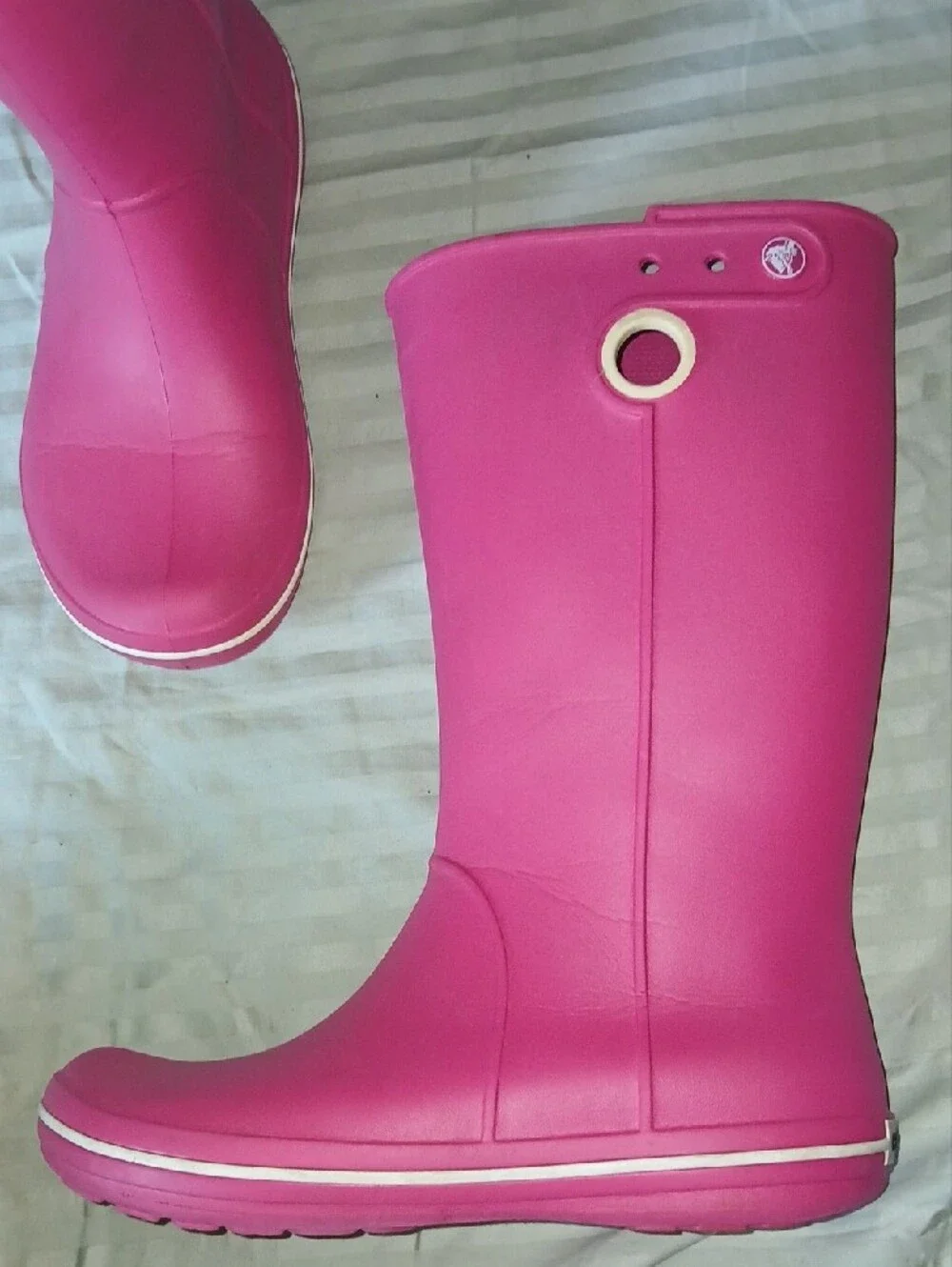 CROCS Womens Hot Pink Tall Rain Boots Sz: 8